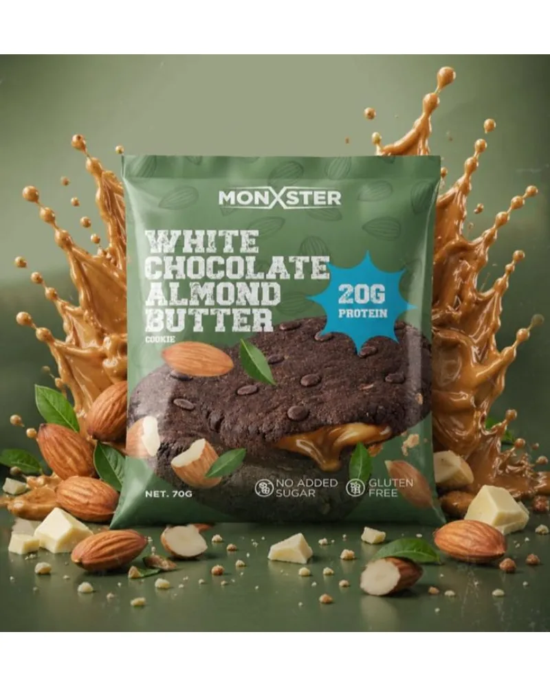 Monxter Protein Cookie - White Chocolate Almond Butter